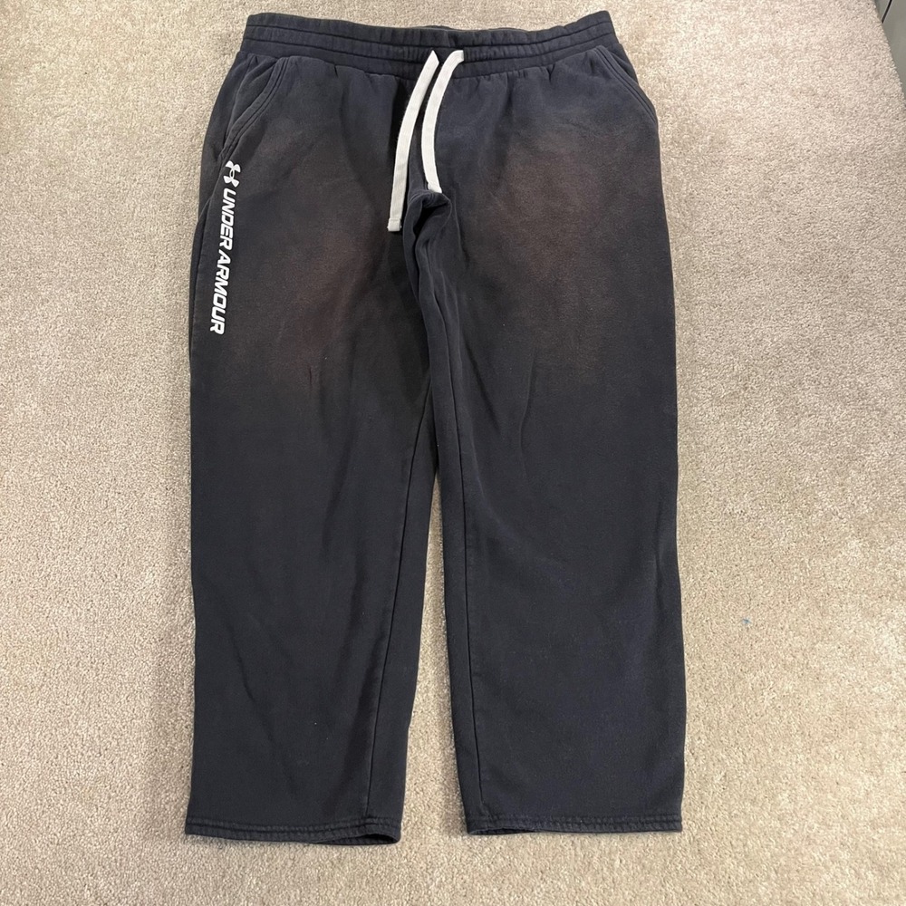 Under Armour Joggers Womens XL Black Loose Fit Fleece Sweatpants Logo